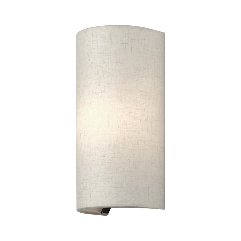 Livex Manorwood 1Lt ADA 5" Sconce, Bronze/Oatmeal/White