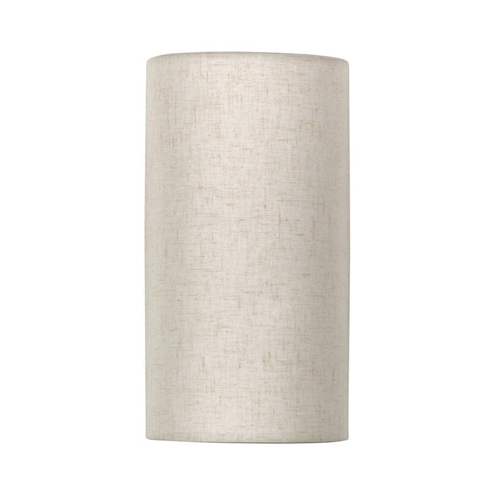 Livex Manorwood 2Lt ADA 7" Sconce, Bronze/Oatmeal/White