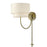 Livex Manorwood 1Lt Swing Arm Wall Lamp, Brass/Oatmeal/White - 41940-01