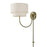 Livex Manorwood 1Lt Swing Arm Wall Lamp, Brass/Oatmeal/White