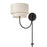 Livex Manorwood 1Lt Swing Arm Wall Lamp, Bronze/Oatmeal/White