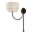 Livex Manorwood 1Lt Swing Arm Wall Lamp, Bronze/Oatmeal/White