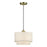 Livex Manorwood 1Lt Pendant, Brass/Oatmeal/White - 41941-01