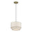 Livex Manorwood 1Lt Pendant, Brass/Oatmeal/White