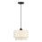Livex Manorwood 1Lt Pendant, Bronze/Oatmeal/White