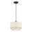Livex Manorwood 1Lt Pendant, Bronze/Oatmeal/White