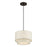 Livex Manorwood 1Lt Pendant, Bronze/Oatmeal/White