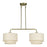 Livex Manorwood 2Lt Large Chandelier, Brass/Oatmeal/White