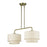 Livex Manorwood 2Lt Large Chandelier, Brass/Oatmeal/White