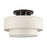 Livex Manorwood 3Lt 9.5" Semi-Flush, Bronze/Oatmeal/White