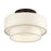 Livex Manorwood 3Lt 9.5" Semi-Flush, Bronze/Oatmeal/White