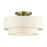 Livex Manorwood 3Lt 10" Semi-Flush, Brass/Oatmeal/White - 41945-01