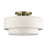 Livex Manorwood 3Lt 10" Semi-Flush, Brass/Oatmeal/White