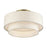 Livex Manorwood 3Lt 10" Semi-Flush, Brass/Oatmeal/White
