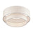 Livex Manorwood 3Lt 10" Semi-Flush, Brass/Oatmeal/White
