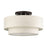 Livex Manorwood 3Lt 10" Semi-Flush, Bronze/Oatmeal/White