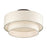 Livex Manorwood 3Lt 10" Semi-Flush, Bronze/Oatmeal/White