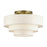 Livex Manorwood 4Lt Extra Large Semi-Flush, Brass/Oatmeal/White - 41946-01