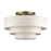 Livex Manorwood 4Lt Extra Large Semi-Flush, Brass/Oatmeal/White