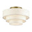 Livex Manorwood 4Lt Extra Large Semi-Flush, Brass/Oatmeal/White
