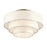 Livex Manorwood 4Lt Extra Large Semi-Flush, Brass/Oatmeal/White