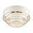 Livex Manorwood 4Lt Extra Large Semi-Flush, Bronze/Oatmeal/White