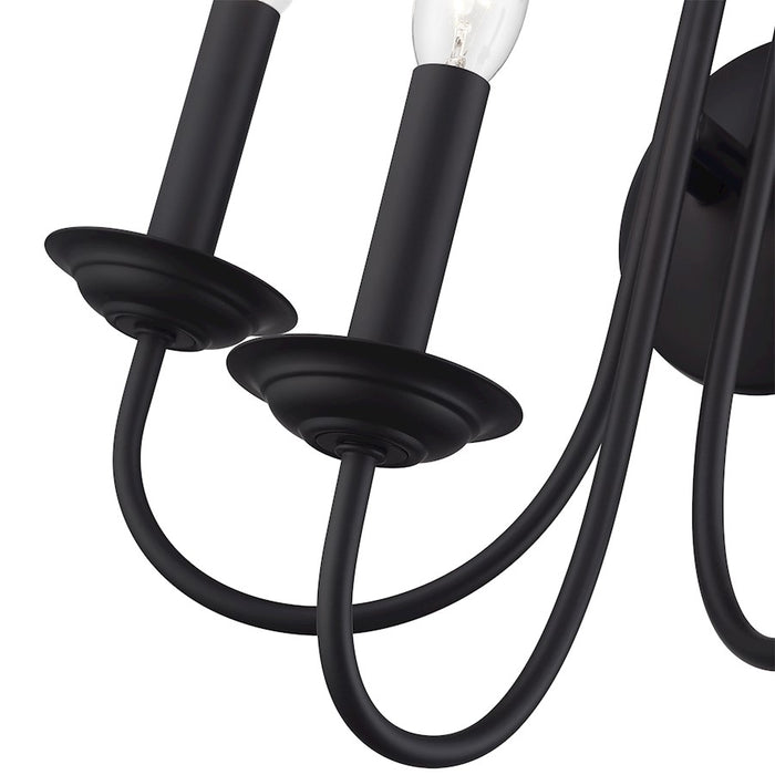 Livex Estate 3Lt Wall Sconce, Black