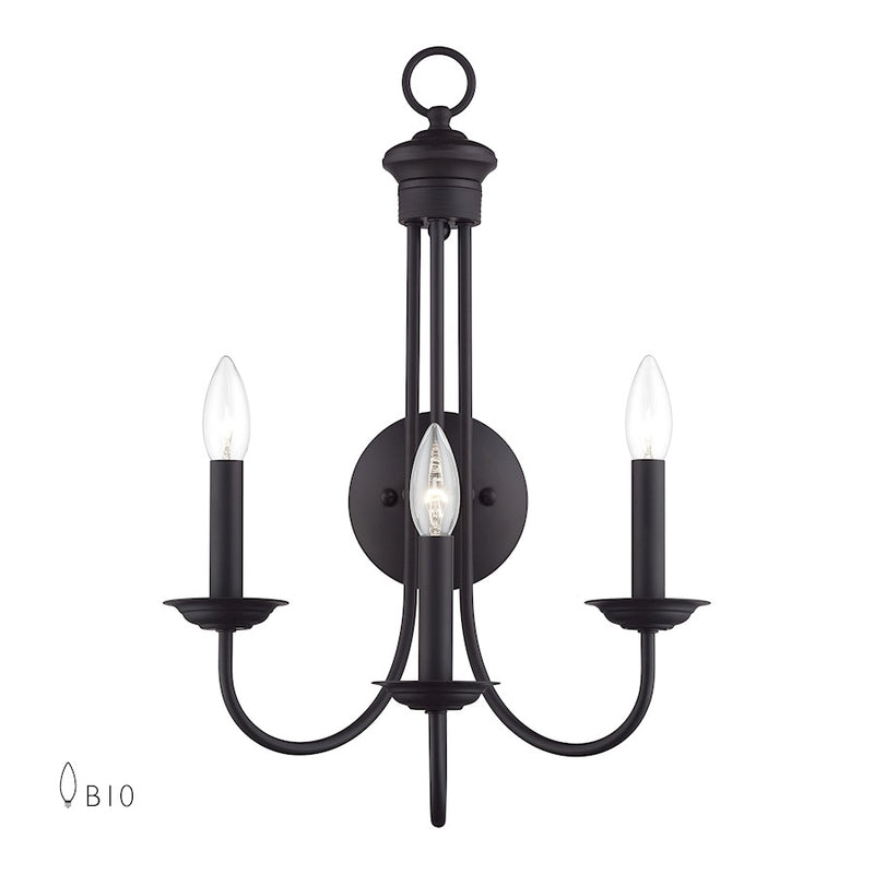 Livex Estate 3Lt Wall Sconce, Bronze - 42673-07