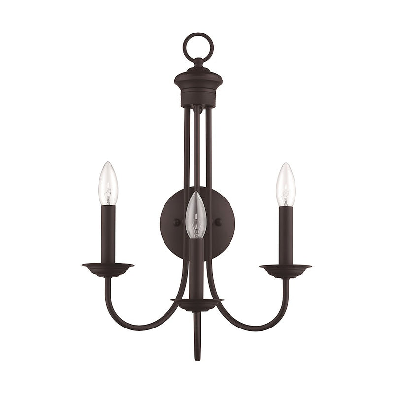 Livex Estate 3Lt Wall Sconce, Bronze