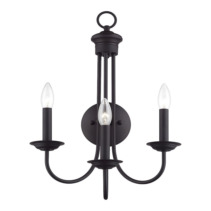 Livex Estate 3Lt Wall Sconce, Bronze