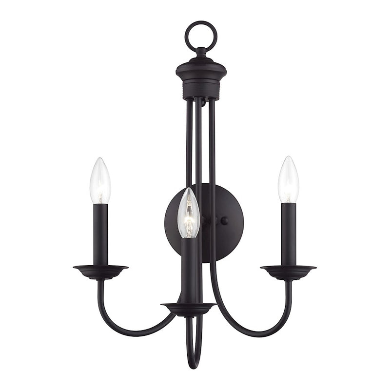 Livex Estate 3Lt Wall Sconce, Bronze