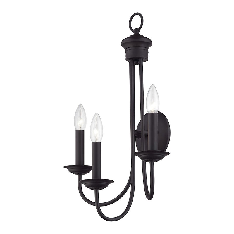 Livex Estate 3Lt Wall Sconce, Bronze
