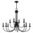 Livex Estate 12Lt Large 2-Tier Chandelier, Black
