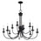 Livex Estate 12Lt Large 2-Tier Chandelier, Black