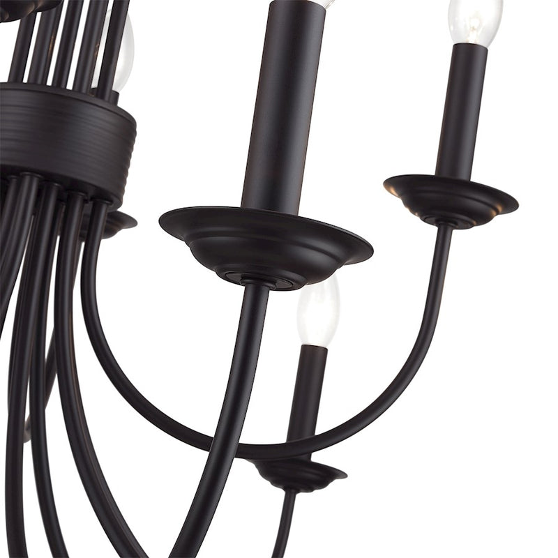 Livex Estate 12Lt Large 2-Tier Chandelier, Bronze