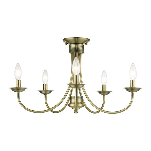 Livex Estate 5 Light Large Semi-Flush Mount