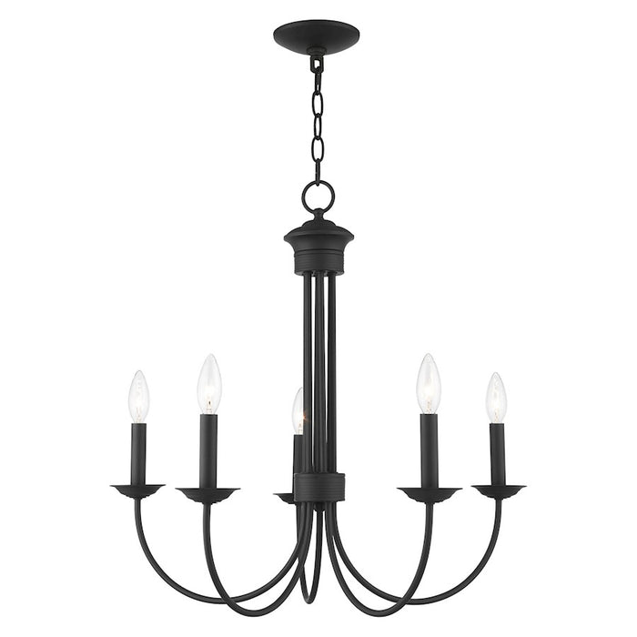 Livex Estate Chandelier, Black