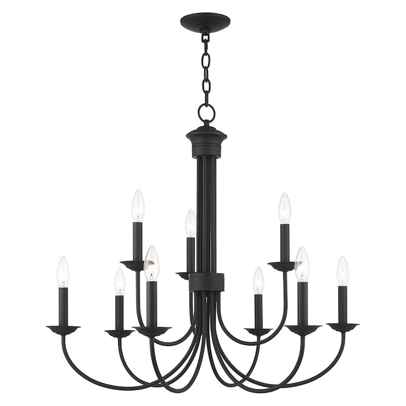 Livex Estate Chandelier, Black