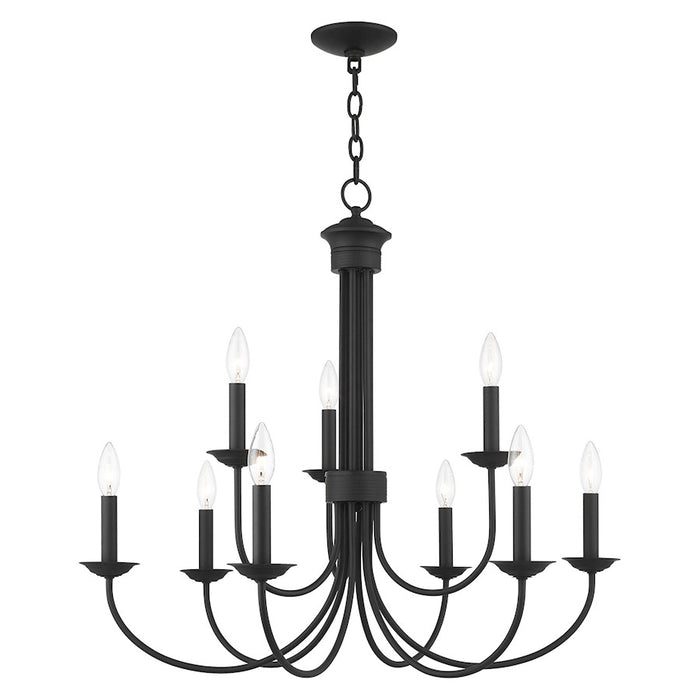 Livex Estate Chandelier, Black