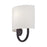 Livex Stratton 1Lt ADA Sconce, Bronze/White/White Fabric