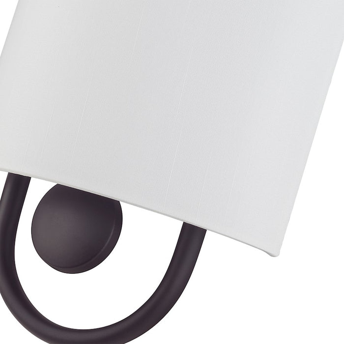 Livex Stratton 1Lt ADA Sconce, Bronze/White/White Fabric