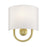 Livex Stratton 1Lt ADA Sconce, Gold/White/White Fabric
