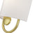Livex Stratton 1Lt ADA Sconce, Gold/White/White Fabric