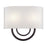 Livex Stratton 2Lt 13" ADA Sconce, Bronze/White/White Fabric - 42892-07