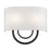 Livex Stratton 2Lt 13" ADA Sconce, Bronze/White/White Fabric