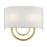 Livex Stratton 2Lt 13" ADA Sconce, Gold/White/White Fabric