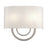 Livex Stratton 2Lt 13" ADA Sconce, Nickel/White/White Fabric - 42892-91