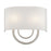 Livex Stratton 2Lt 13" ADA Sconce, Nickel/White/White Fabric