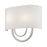 Livex Stratton 2Lt 13" ADA Sconce, Nickel/White/White Fabric