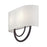 Livex Stratton 2Lt 15" ADA Sconce, Bronze/White/White Fabric